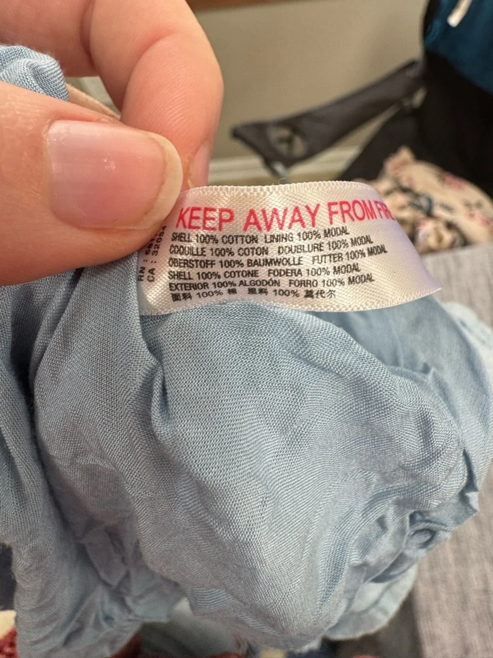 Free People Light Blue Ruffle-Trim Mini Dress - Picture 10 of 10